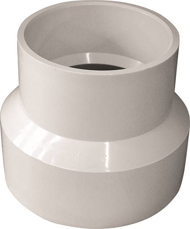 IPEX USA LLC-CANPLAS IPEX 193026 Reducing Coupling, 4 x 3 in, Hub, PVC, White, SCH 40 Schedule PLUMBING, HEATING & VENTILATION IPEX USA LLC-CANPLAS