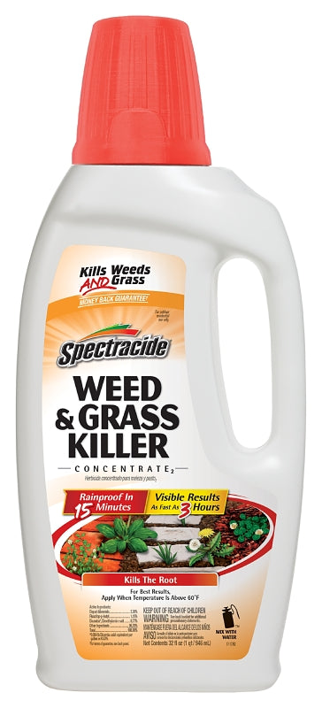SPECTRACIDE Spectracide HG-96390 Weed and Grass Killer, Liquid, Amber, 30 oz Bottle LAWN & GARDEN SPECTRACIDE