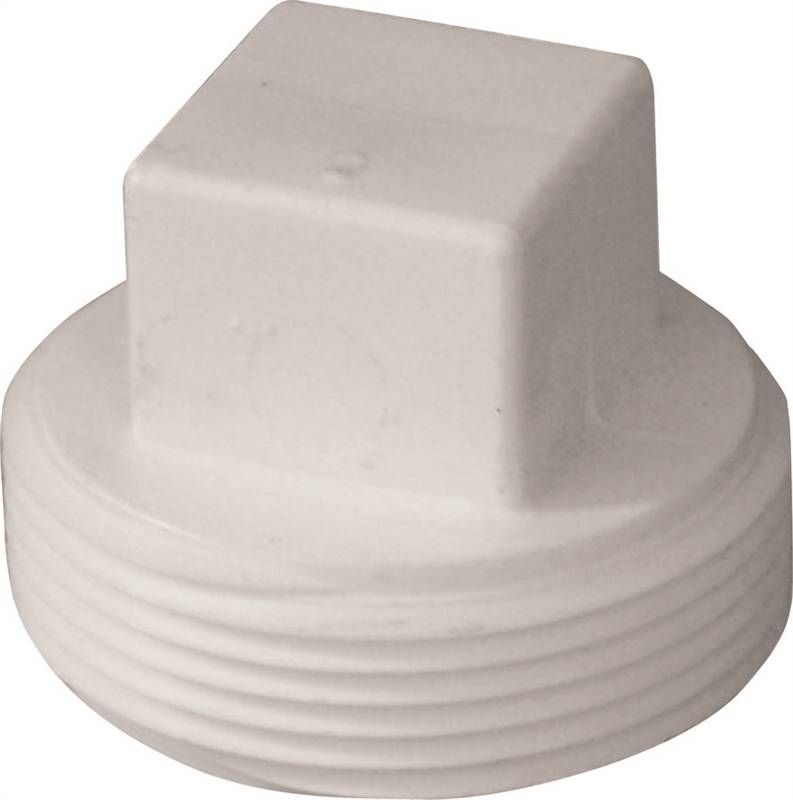 IPEX USA LLC-CANPLAS IPEX 193052S Cleanout Plug, 2 in, MNPT, PVC, White, SCH 40 Schedule PLUMBING, HEATING & VENTILATION IPEX USA LLC-CANPLAS