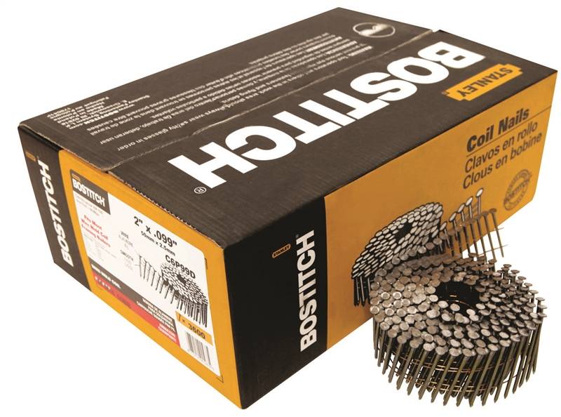 BOSTITCH Bostitch C6P99D Series Framing Nail, Wire Collation, 2 in L, Steel, Ring Shank, 3600/PK HARDWARE & FARM SUPPLIES BOSTITCH