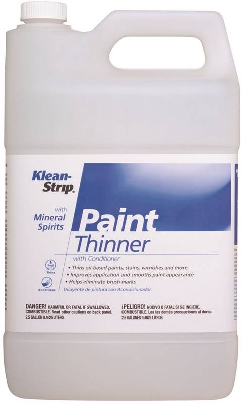 KLEAN STRIP Klean Strip EKPT94401 Paint Thinner, Liquid, Free, Clear, Water White, 2.5 gal, Can PAINT KLEAN STRIP