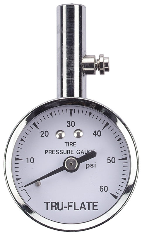 TRU-FLATE Tru-Flate 17-551 Tire Gauge, 10 to 60 psi, Steel Gauge Case AUTOMOTIVE TRU-FLATE