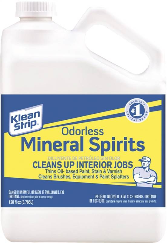 KLEAN STRIP Klean Strip GKSP94214CA Mineral Spirit Thinner, Liquid, Aromatic Hydrocarbon, Clear, 1 gal, Can PAINT KLEAN STRIP