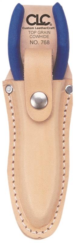 HULTAFORS CLC Tool Works Series 768 Plier Holder, 1-Pocket, Leather, Tan, 2-3/4 in W, 6-3/4 in H, 1-1/4 in D