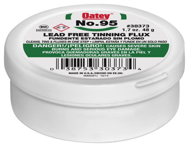 OATEY Oatey 30373 Tinning Flux, 1.7 oz Carded, Paste, Yellow