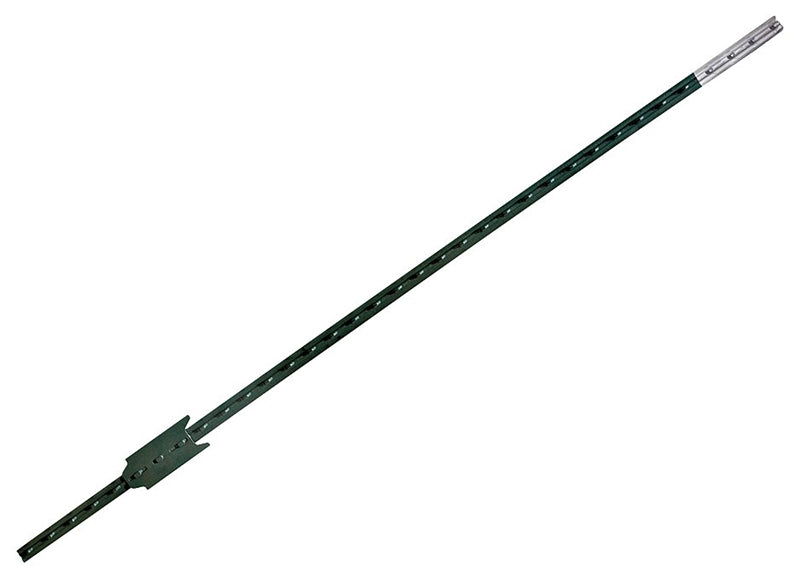CMC STEEL - SOUTHERN POST CMC TP125PGN055 T-Post, 5-1/2 ft H, Steel, Green/White