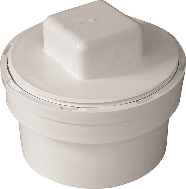 IPEX USA LLC-CANPLAS Canplas 414274BC Cleanout Body with Threaded Plug, 4 in, Spigot x FNPT, PVC, White