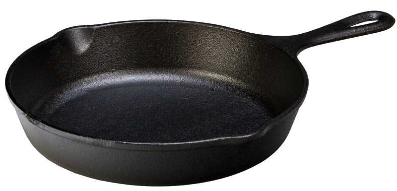 LODGE MFG Lodge L6SK3 Seasoned Skillet, 9 in Dia, Iron, Black