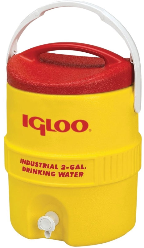 IGLOO Igloo 400 Series 00000421 Water Cooler, 2 gal Tank, Lever Spigot, Polyethylene, Red/Yellow OUTDOOR LIVING & POWER EQUIPMENT IGLOO