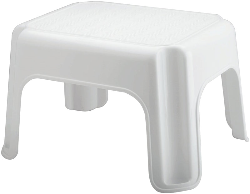 RUBBERMAID Rubbermaid FG420087WHT Utility Step Stool, 9-1/4 in H, White PAINT RUBBERMAID