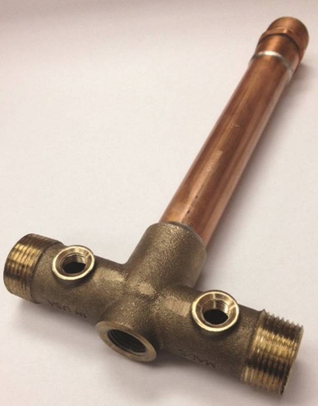 SIMMONS Simmons 705SB Tank Cross, 3/4 x 1 in, Female x Male, Copper/Silicone Bronze, 190 deg F Temperature PLUMBING, HEATING & VENTILATION SIMMONS