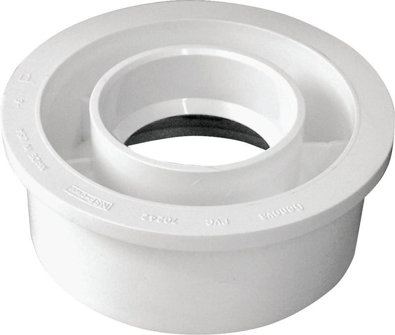 IPEX USA LLC-CANPLAS Canplas 192758 Reducing Pipe Bushing, 4 x 2 in, Spigot x Hub, PVC, White PLUMBING, HEATING & VENTILATION IPEX USA LLC-CANPLAS