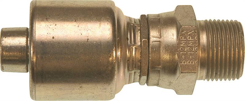 GATES Gates MegaCrimp G25105-0606 Hose Coupling, 3/8-18, Crimp x NPTF, Straight Angle, Steel, Zinc HARDWARE & FARM SUPPLIES GATES