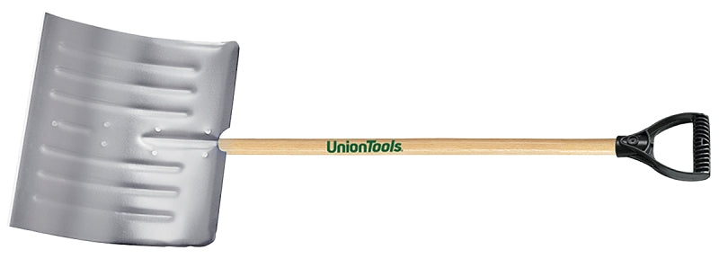 UNION TOOLS UnionTools 1640400 Snow Shovel, 18 in W Blade, 14-1/2 in L Blade, Aluminum Blade, Wood Handle, 51 in OAL LAWN & GARDEN UNION TOOLS