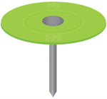 PRO-FIT Stinger 0135115 Cap Nail, 1-3/4 in L, Flat Head, 12 ga Gauge, Plastic