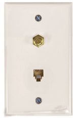 ZENITH Zenith TW1002CPW Wallplate, 4-1/2 in L, 2-3/4 in W, White ELECTRICAL ZENITH