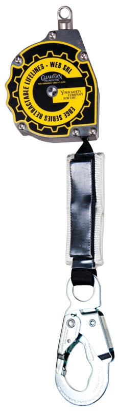 QUALCRAFT INDUSTRIES Guardian Fall Protection 10900 Web Self-Retracting Lifeline, 130 to 310 lb, 11 ft L Line, Snap Hook Harness Hook AUTOMOTIVE QUALCRAFT INDUSTRIES