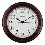 WESTCLOX Westclox 46983 Clock, Round, Burgundy Frame, Plastic Clock Face, Analog HOUSEWARES WESTCLOX