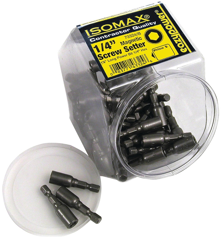 EAZYPOWER Isomax 00324 Nutsetter, 1/4 in Drive, 1-5/8 in L, 1/4 in L Shank, Hex Shank TOOLS EAZYPOWER