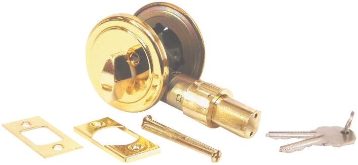 US HARDWARE US Hardware D-083B Entrance Deadbolt, Brass, Brass AUTOMOTIVE US HARDWARE