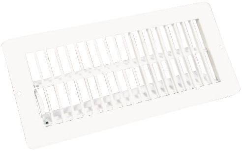 US HARDWARE US Hardware V-102WB Floor Register, 9/16 in L, Steel, White AUTOMOTIVE US HARDWARE