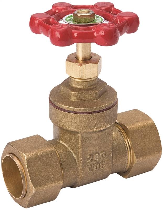 B & K INDUSTRIES B & K ProLine Series 100-804NL Gate Valve, 3/4 in Connection, Compression, 125, 200 psi Pressure, Brass/Bronze Body LAWN & GARDEN B & K INDUSTRIES