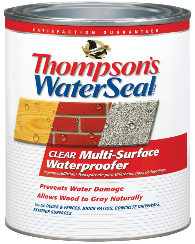 THOMPSON'S WATERSEAL Thompson's WaterSeal TH.024104-14 Waterproofing Stain, Clear, 1 qt, Can PAINT THOMPSON'S WATERSEAL