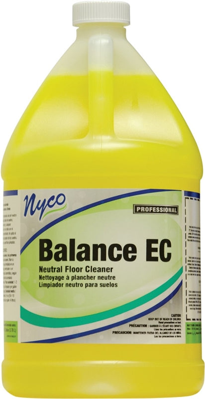 NYCO PRODUCTS nyco NL158-G4 Floor Cleaner, 1 gal, Liquid, Citrus Lemon, Yellow