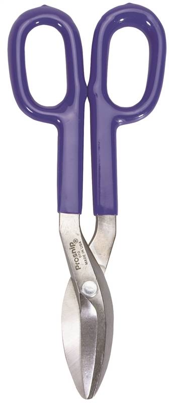 IRWIN Irwin 22010 Tinner Snip, 10 in OAL, 2 in L Cut, Curved, Straight Cut, Steel Blade, Double-Dipped Handle, Blue Handle