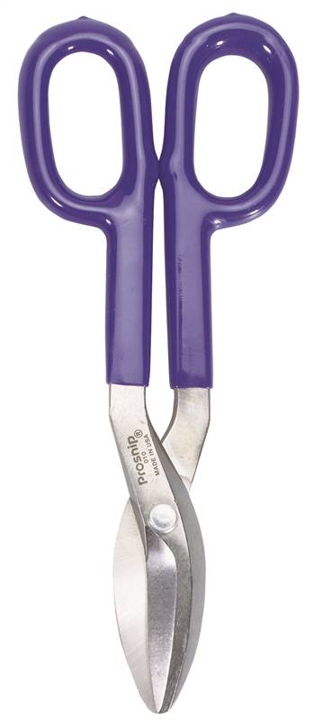IRWIN Irwin 22012 Tinner Snip, 12-3/4 in OAL, 2-3/4 in L Cut, Curved, Straight Cut, Double-Dipped Handle, Steel Blade