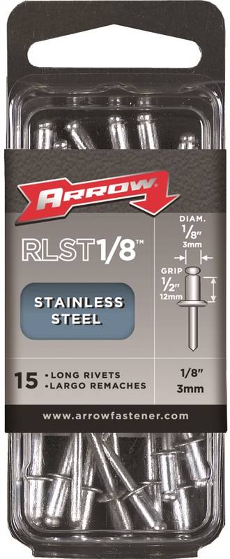 ARROW Arrow RLST1/8 Pop Rivet, Long, 1/2 in L, Stainless Steel HARDWARE & FARM SUPPLIES ARROW