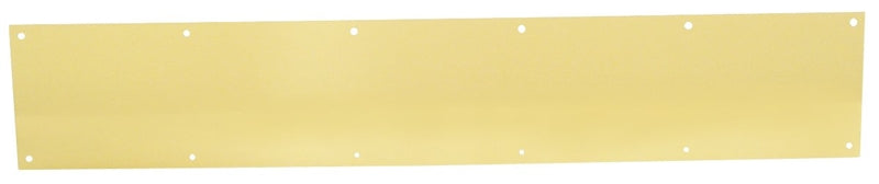 SCHLAGE BUILDERS HARDWARE Schlage C8400B3-6X34 Kick Plate, 34 in L, 6 in W, Brass HARDWARE & FARM SUPPLIES SCHLAGE BUILDERS HARDWARE