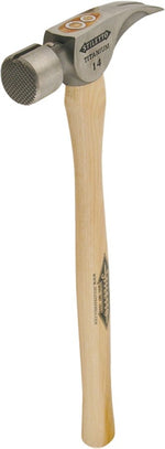STILETTO Stiletto TiBone Series TI14MS Framing Hammer, 14 oz Head, Straight Claw, Milled Head, Titanium Head TOOLS STILETTO