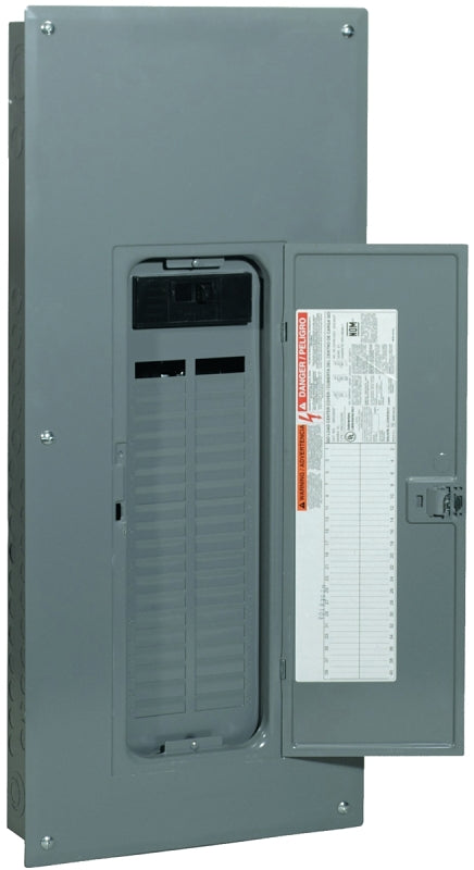 SQUARE D Square D QO142M200PC Load Center, 42 -Pole, 200 A, 42 -Space, NEMA 1 Enclosure, Flush, Surface Mounting, Gray