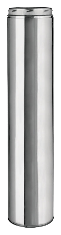 SELKIRK Selkirk 206012U Chimney Pipe, 6 in ID, 8 in OD, 12 in L, Stainless Steel, Includes: Twist-Lock Coupler with Locking Band PLUMBING, HEATING & VENTILATION SELKIRK