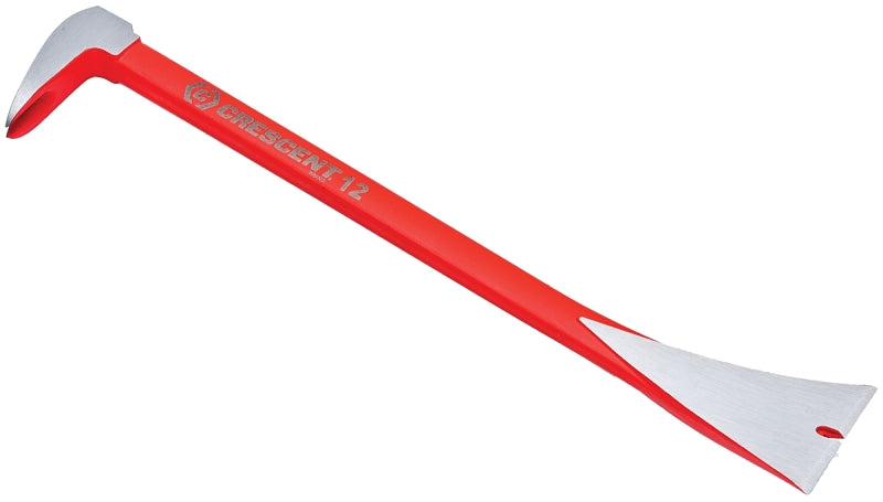 CRESCENT Crescent CODE RED Series MB12 Pry Bar, 12 in L, Ground Tip, Steel, Red, 3-1/4 in W TOOLS CRESCENT