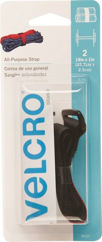 VELCRO BRAND VELCRO Brand 90107 Hook and Loop Fastener, 1 in W, 18 in L, Black HARDWARE & FARM SUPPLIES VELCRO BRAND