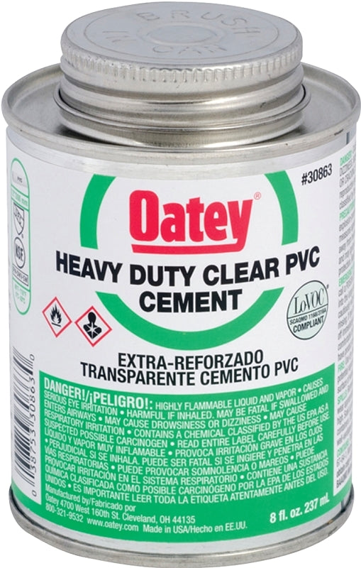 OATEY Oatey 30863 Solvent Cement, 8 oz, Can, Liquid, 14 to 23 deg F Flash PLUMBING, HEATING & VENTILATION OATEY