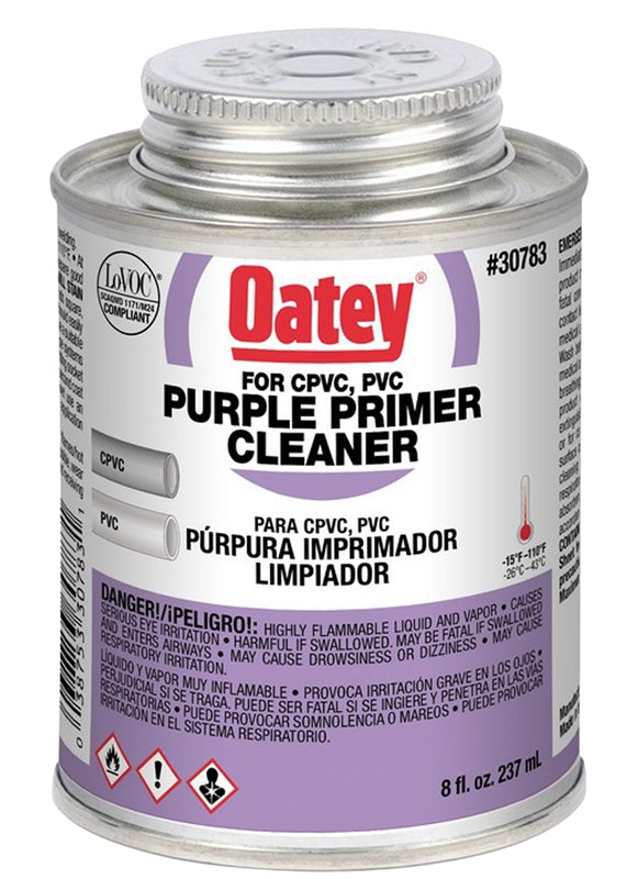OATEY Oatey 30783 Primer/Cleaner, Liquid, Purple, 8 oz Pail PLUMBING, HEATING & VENTILATION OATEY