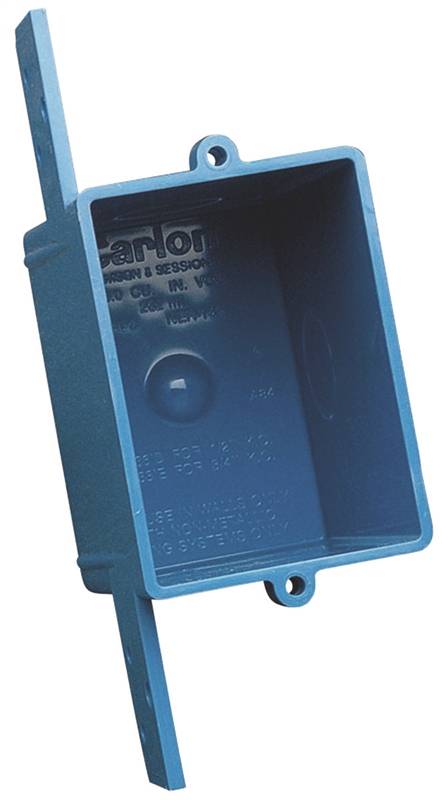 CARLON Carlon A58381E-CAR Outlet Box, 1-Gang, 3-Knockout, PVC, Blue ELECTRICAL CARLON