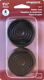 SHEPHERD Shepherd Hardware 9077 Caster Cup, Round, 1-3/4 in Dimensions, Rubber, Brown, 4/PK HARDWARE & FARM SUPPLIES SHEPHERD