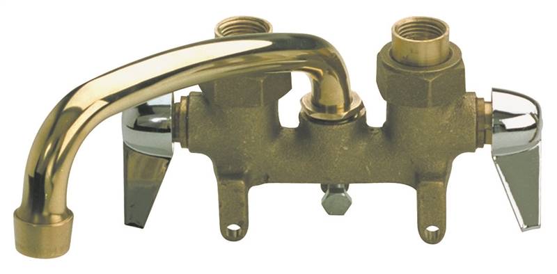 B & K INDUSTRIES B & K 125-001 Laundry Faucet, 2-Handle, Brass, Chrome Plated, Clamp Mounting PLUMBING, HEATING & VENTILATION B & K INDUSTRIES