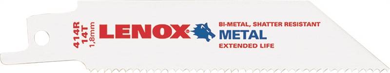 LENOX Lenox 20550414R Series Reciprocating Saw Blade, Applicable Materials: Angle Iron, Hard Rubber, Non-Ferrous Metal TOOLS LENOX