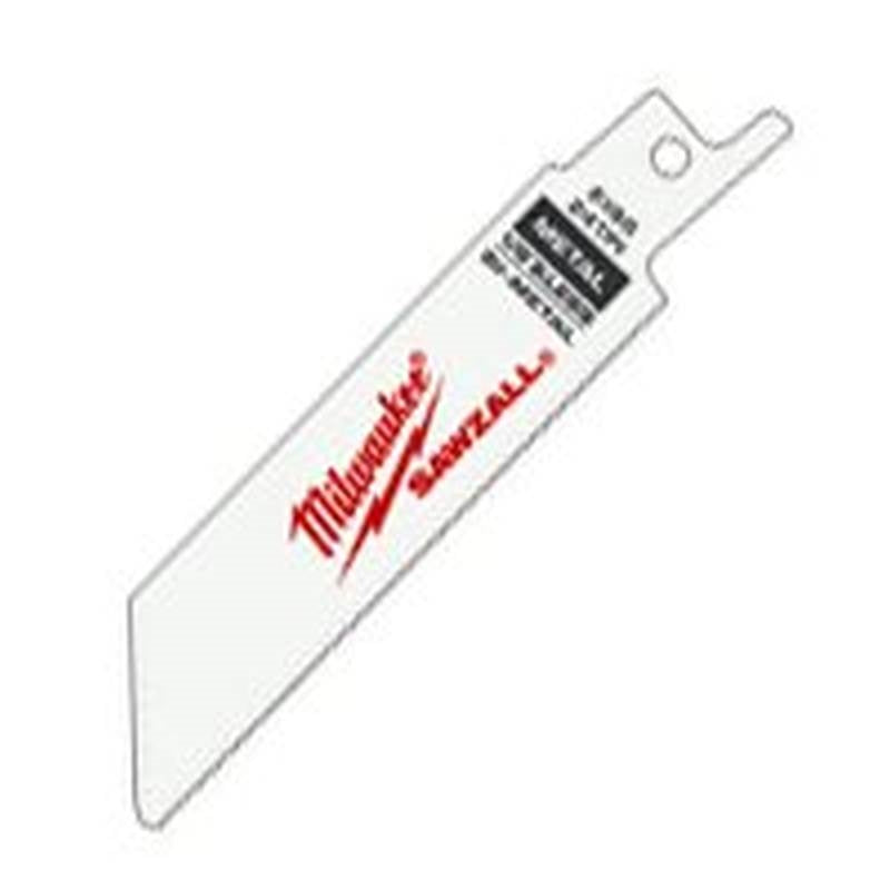 MILWAUKEE Milwaukee 48-00-5185 Reciprocating Saw Blade, 3/4 in W, 4 in L, 24 TPI, Bi-Metal Cutting Edge TOOLS MILWAUKEE
