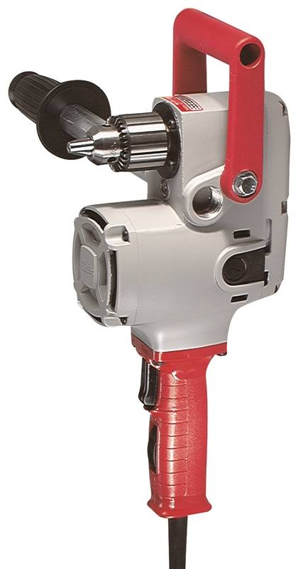 MILWAUKEE Milwaukee 1675-6 Electric Drill, 7.5 A, 1/2 in Chuck, Keyed Chuck, 8 ft L Cord, Includes: (1) Pipe Handle PAINT MILWAUKEE