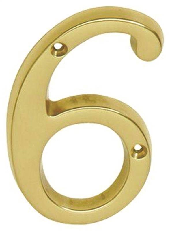 SCHLAGE BUILDERS HARDWARE NUMBER HOUSE 6 SB 4IN BRT BRS HARDWARE & FARM SUPPLIES SCHLAGE BUILDERS HARDWARE