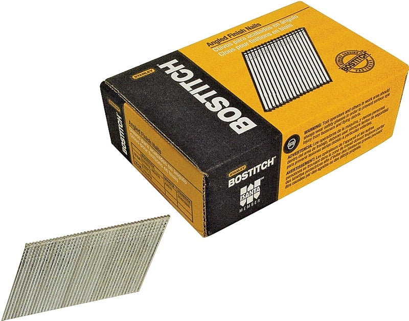 BOSTITCH Bostitch FN1536 Finish Nail, 2-1/4 in L, 15 Gauge, Galvanized Steel, Coated, Round Head, Smooth Shank HARDWARE & FARM SUPPLIES BOSTITCH