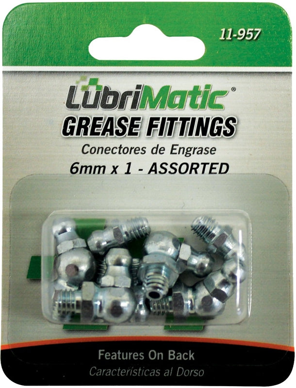 LUBRIMATIC LubriMatic 11-957 Grease Fitting Assortment, M6 x 1 AUTOMOTIVE LUBRIMATIC
