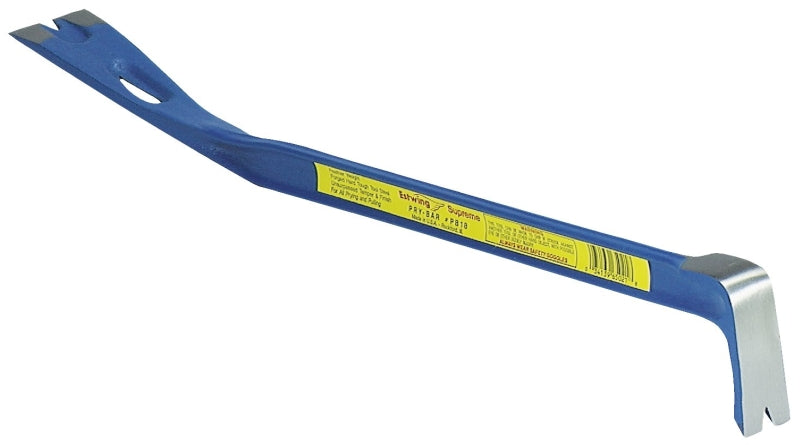 ESTWING Estwing PB-18 Pry Bar, 18 in L, Beveled Tip, Steel, Blue PAINT ESTWING