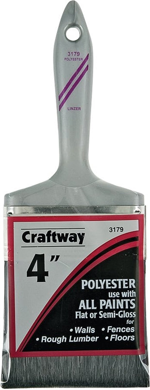 LINZER Linzer 3179-SP Paint Brush, 4 in W, 3-1/2 in L Bristle, Sash Handle PAINT LINZER